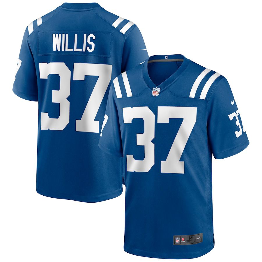 Men Indianapolis Colts 37 Khari Willis Nike Royal Game NFL Jersey